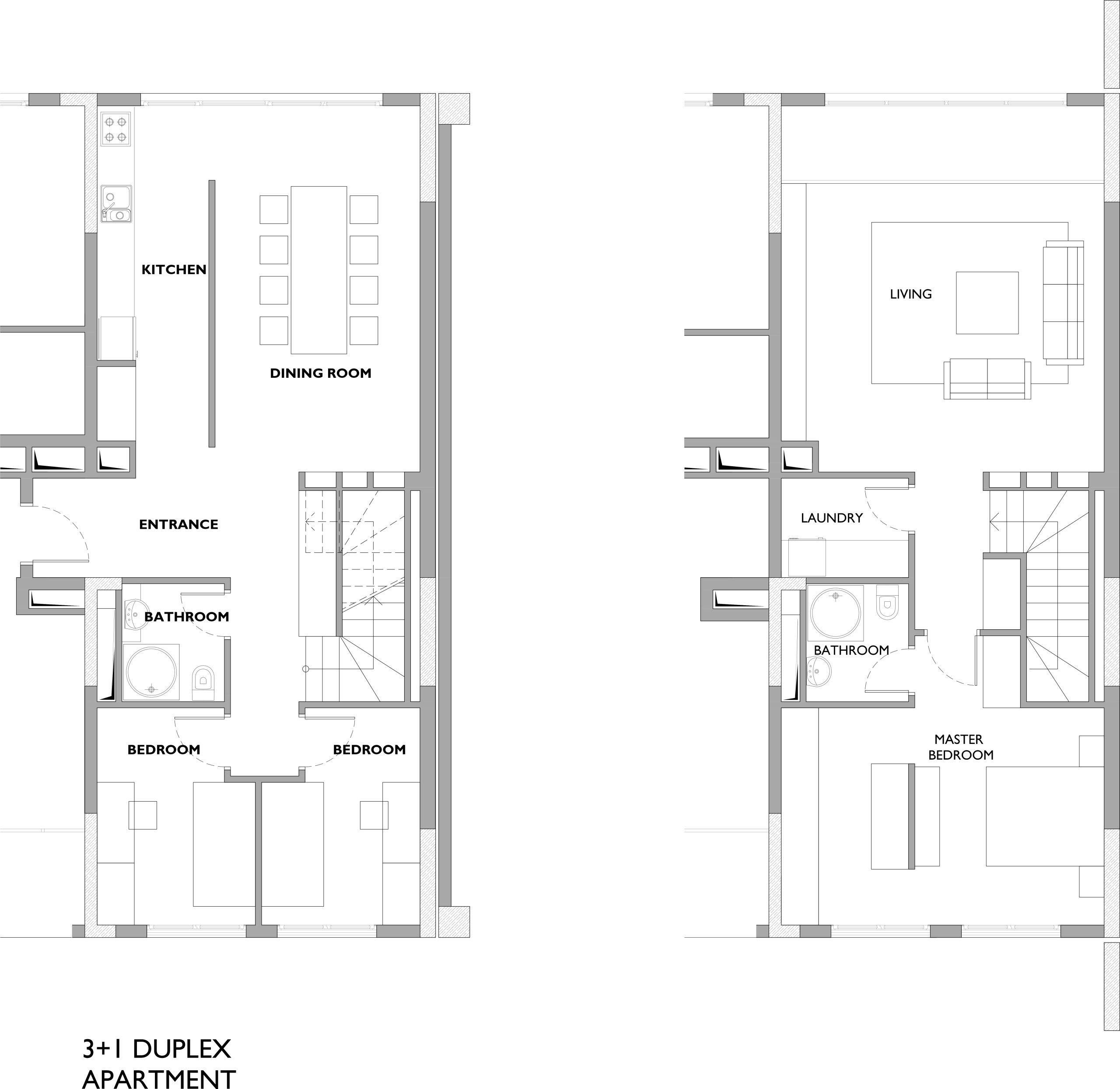 Miracle Residence 3+1 dubleks daire planı, Kurtköy