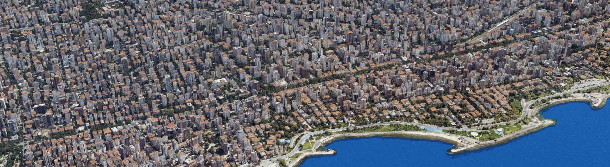 Bağdat Caddesi hattı, havadan görünüş